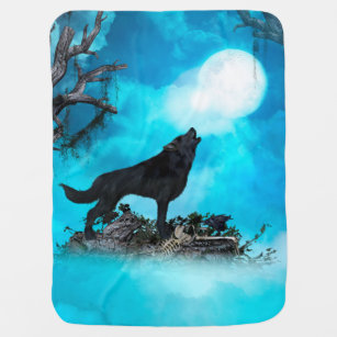 Awesome wolf baby blanket