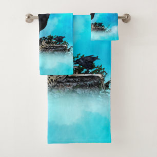 Awesome wolf bath towel set