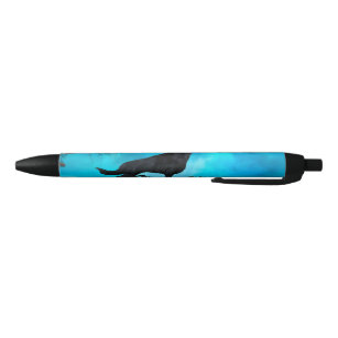Awesome wolf black ink pen