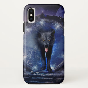 Awesome wolf comes through a gate Case-Mate iPhone case