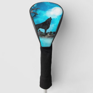 Awesome wolf golf head cover