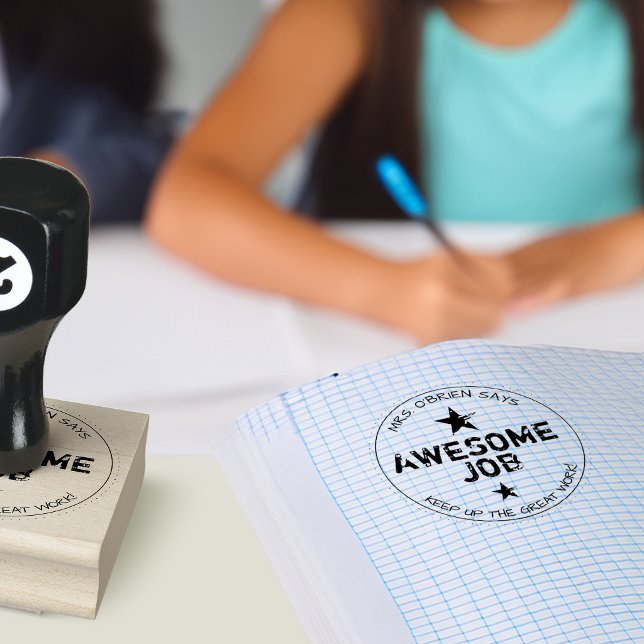 Awesome Work | Personalized Teachers Rubber Stamp (Creator Uploaded)
