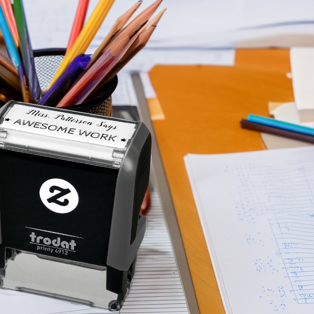 Awesome Work | Personalized Teachers Self-inking Stamp (Awesome Work | Personalized Teachers Self-inking Stamp)
