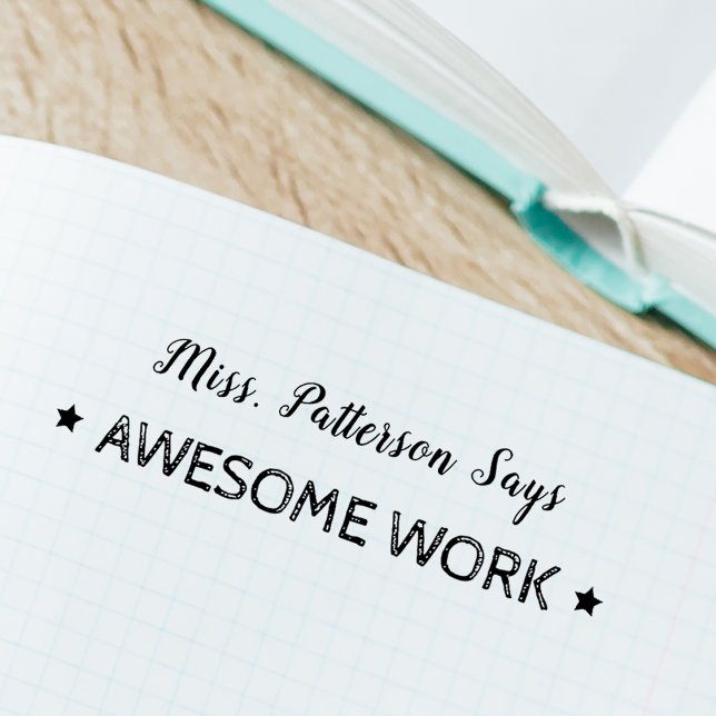 Awesome Work | Personalized Teachers Self-inking Stamp (Awesome Work | Personalized Teachers Self-inking Stamp)