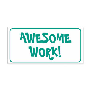 "AWESOME WORK!" Tutor Feedback Rubber Stamp