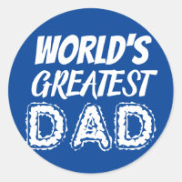 Awesome Worlds Greatest Dad Blue Fathers Day Gift