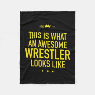Awesome wrestler looks like funny wrestling grappl fleece blanket