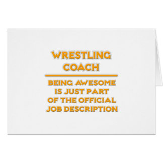 Awesome Wrestling Coach .. Job Description