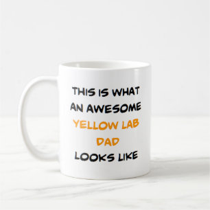awesome yellow lab dad coffee mug