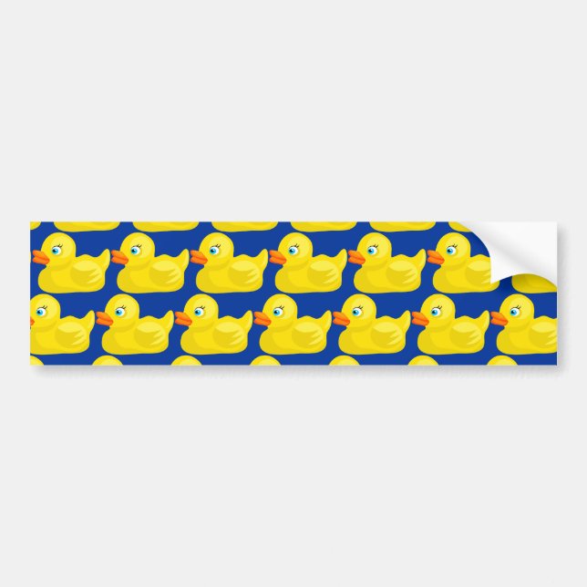 Awesome Yellow Rubber Ducky Wallpaper Design Bumper Sticker (Front)