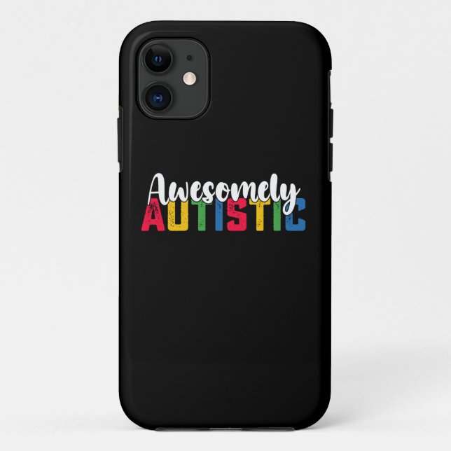 Awesomely Autistic Autism Biy Girl Family Case-Mate iPhone Case (Back)