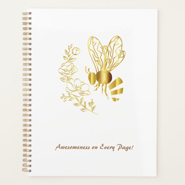 Awesomeness Bee and Flower Planner (Front)