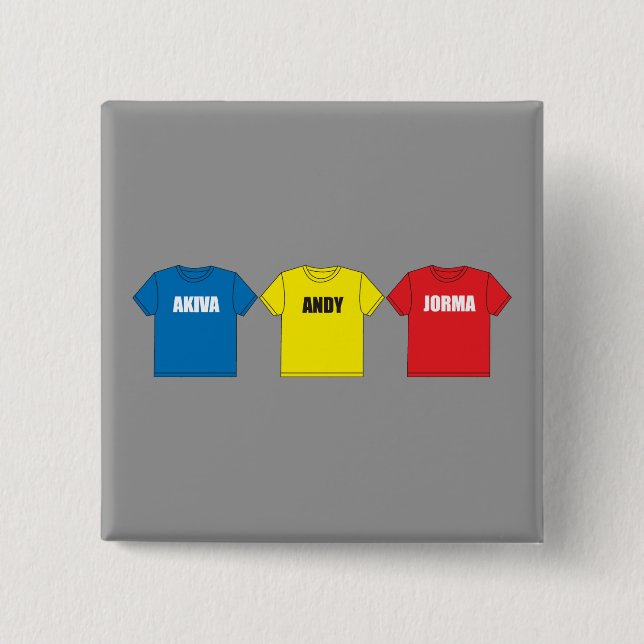 Awesometown 2 Inch Square Button (Front)