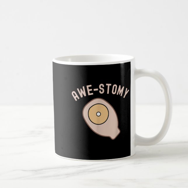 Awestomy Awesome Ostomy Patient Ostomate Motivatio Coffee Mug (Right)