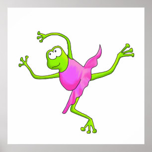 Awkward Ballet Frog Poster