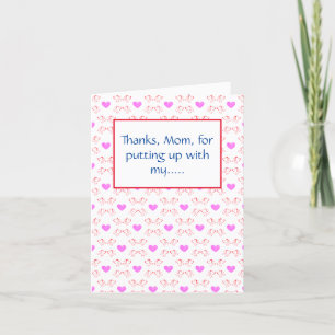 Awkward Phases Childhood Photos Funny Mother's Day Thank You Card