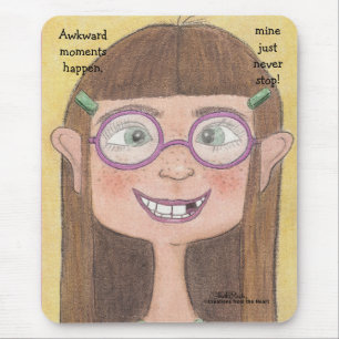 Awkward Stage Girl Mouse Pad