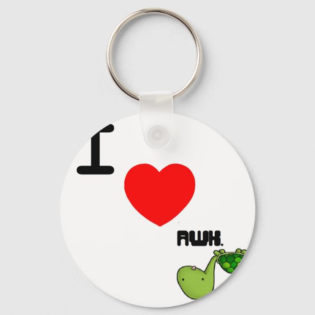 awkward turtle love keychain (Front)