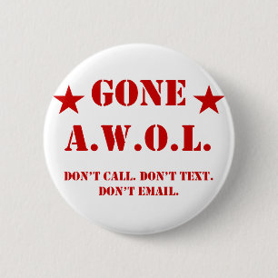 AWOL 2 INCH ROUND BUTTON