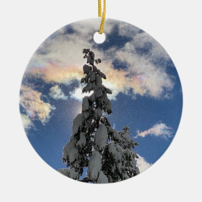 aWorld2Celebrate: Cloudbow Ceramic Ornament (Front)