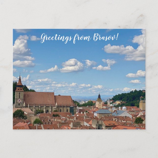aWorld2Celebrate: Greetings from Brasov! Postcard (Front)