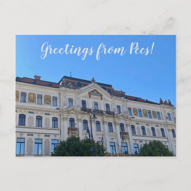 aWorld2Celebrate: Greetings from Pécs! Postcard (Front)
