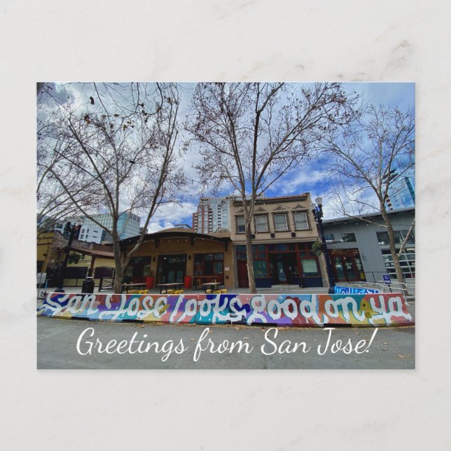 aWorld2Celebrate: Greetings from San Jose! Postcard (Front)