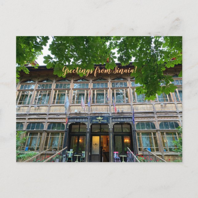 aWorld2Celebrate: Greetings from Sinaia! Postcard (Front)