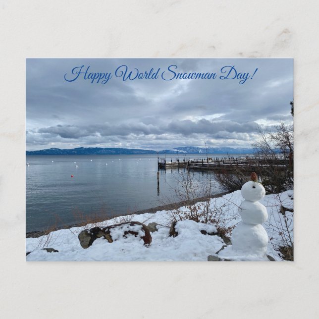 aWorld2Celebrate: Happy World Snowman Day! Postcard (Front)
