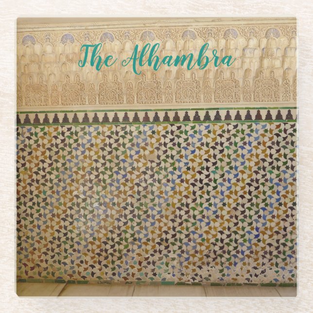 aWorld2Celebrate: The Alhambra Glass Coaster (Front)