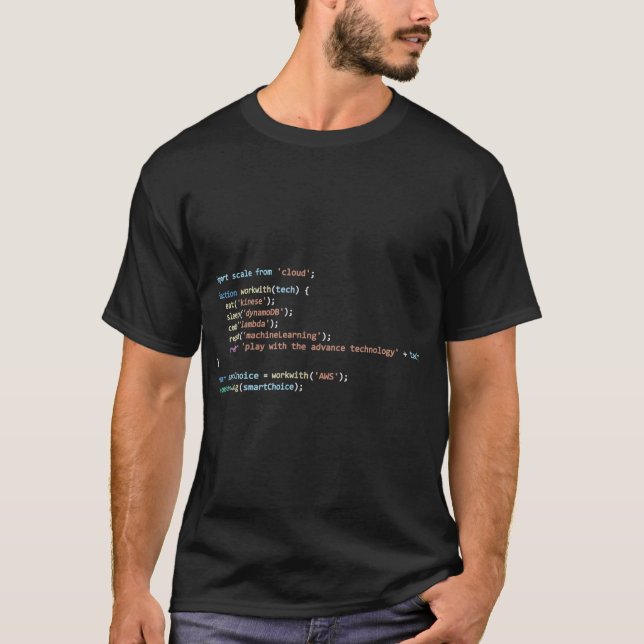 AWS eat sleep code repeat reinforce cloud Code blo T-Shirt (Front)