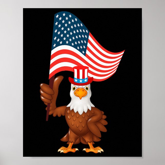 Awsome Patriotic Eagle Usa Tee2  Poster (Front)