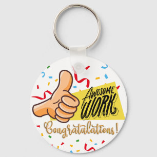 awsome work congratulations keychain