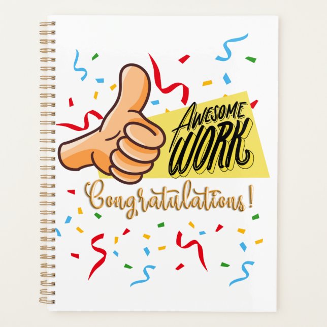 awsome work congratulations planner (Front)