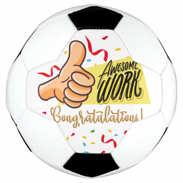 awsome work congratulations soccer ball (Front)