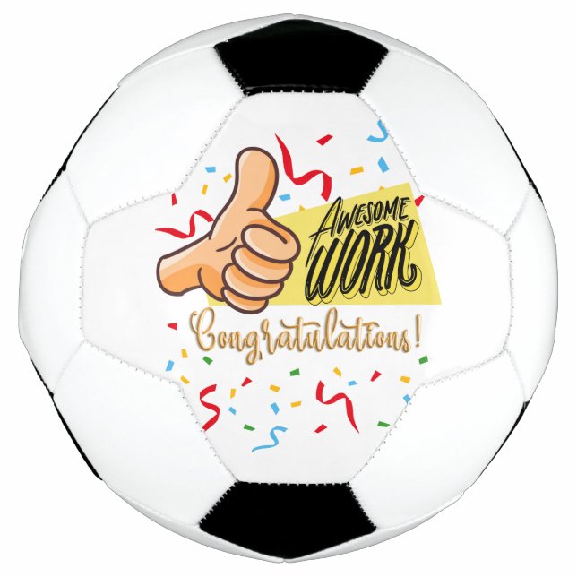 awsome work congratulations soccer ball (Front)