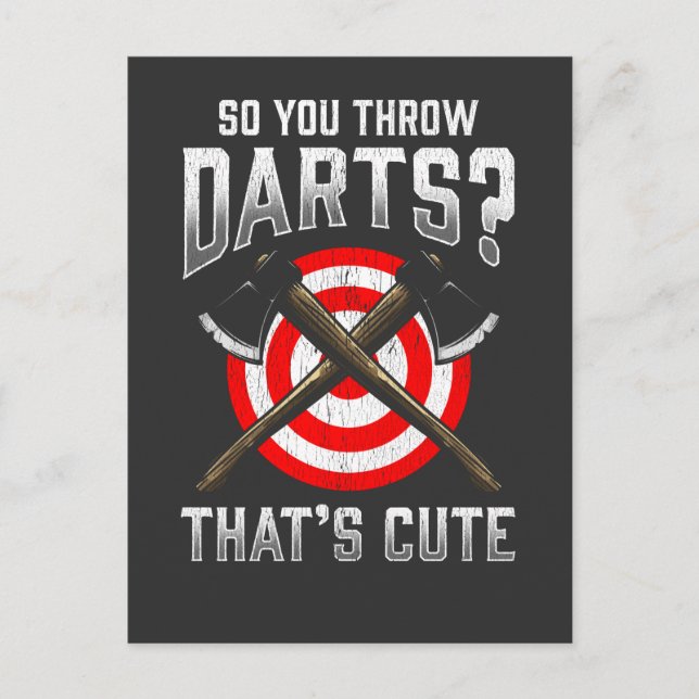 Ax Throwing Lumberjack Darts Forest Carpenter Postcard (Front)