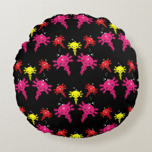 Axaotl Salamander Kids Gift Round Pillow