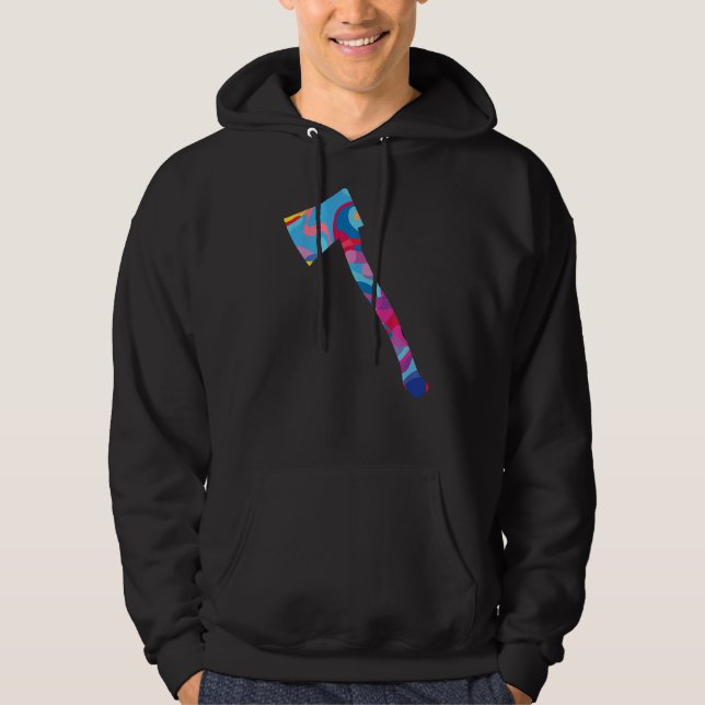 Axe Axe Colourful Graphic   Hoodie (Front)