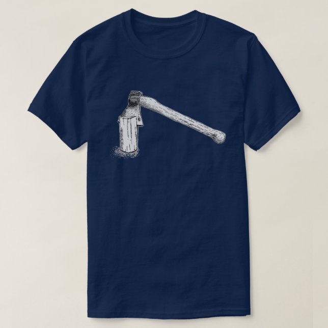 Axe cutting wood T-Shirt (Design Front)