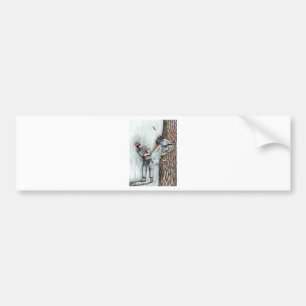 Axe Man no chainsaw Bumper Sticker