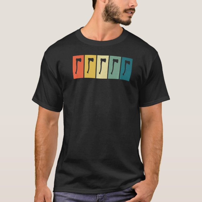Axe Retro Sunset Axe   T-Shirt (Front)