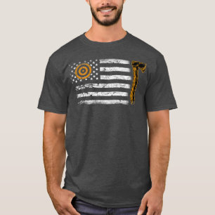 Axe Thrower Gifts American Flag Hatchet Funny Axe  T-Shirt