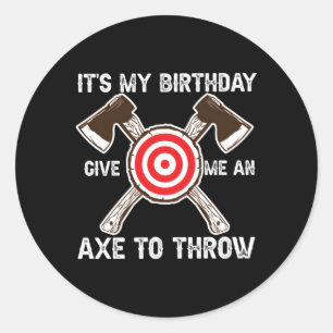 Axe Throwing Axe Thrower Classic Round Sticker