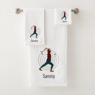 Axe Throwing Bath Towel Set