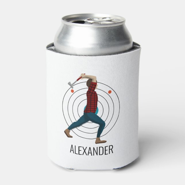 Axe Throwing Can Cooler (Can Front)