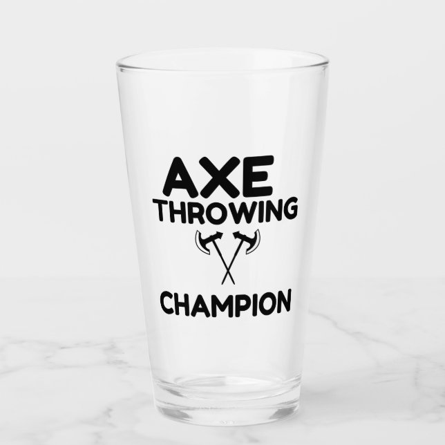 AXE THROWING CHAMPION GLASS (Front)