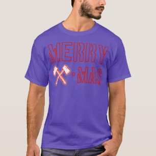 Axe Throwing Christmas Gift Merry Christmas T-Shirt