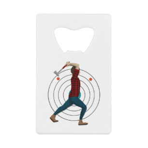 Axe Throwing Credit Card Bottle Opener