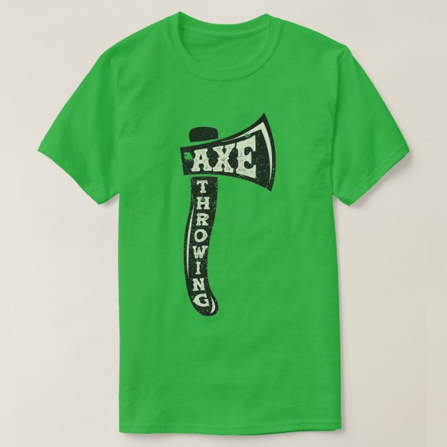 Axe Throwing Funny Axepert Retro Hatchet Tossing G T-Shirt (Design Front)